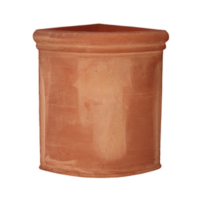 Smooth Angled Terracotta Vase from Impruneta